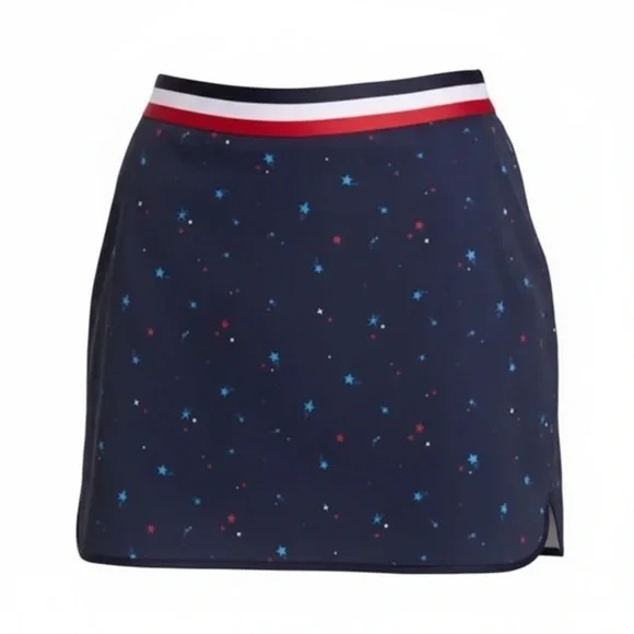 Lady Hagen Plus Size Navy Skort Red White Stars Golf Tennis Pickleball- Size XXL - Picture 2 of 8